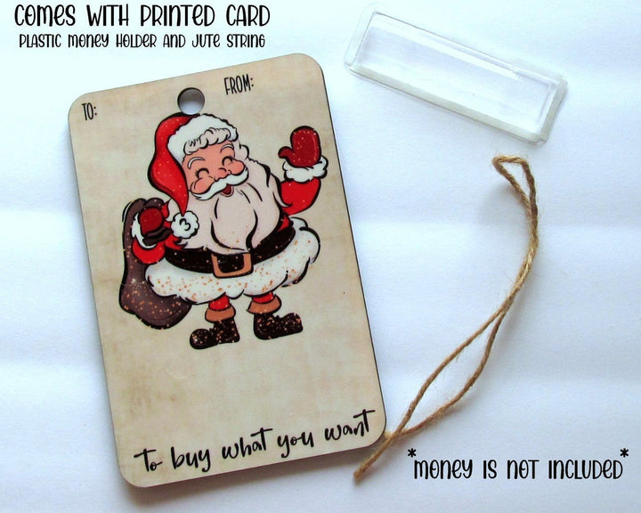 BowLift | Christmas Money Holder Ornament | Wooden Hanging Decoration | Handcrafted Holiday Gift Surprise