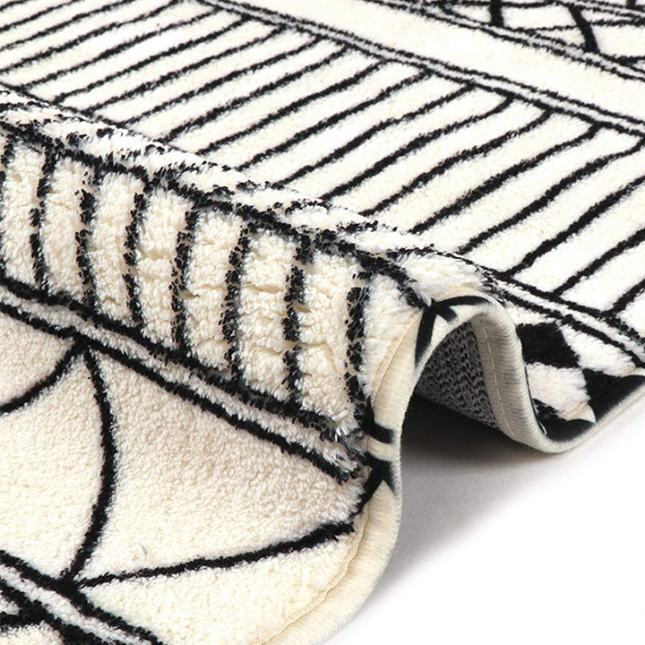 Modern Geometric Pattern Area Rug Bowlift