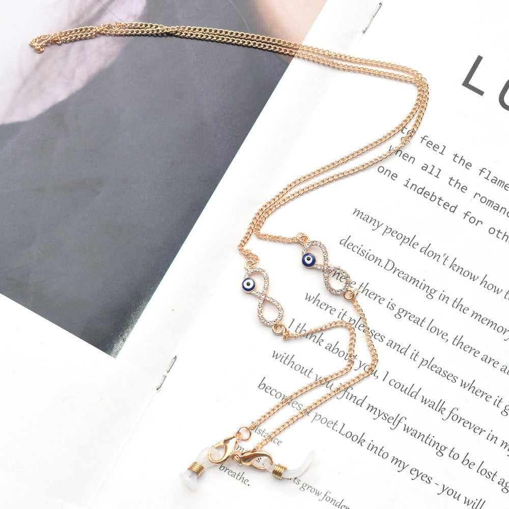 Elegant Eyewear Chain with Protective Charm Bowlift