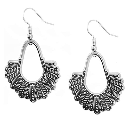 Bohemian Feather-Inspired Dangle Earrings Bowlift