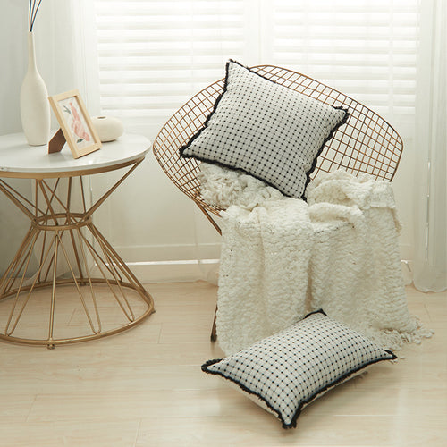 Cozy Checkered Throw Pillow