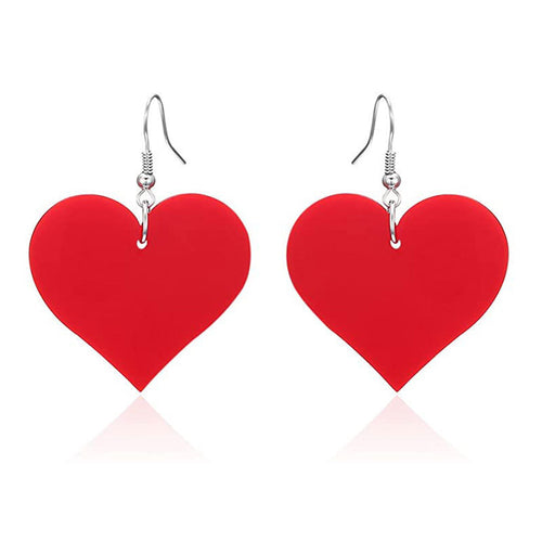 Charming Heart-Shaped Dangle Earrings Bowlift