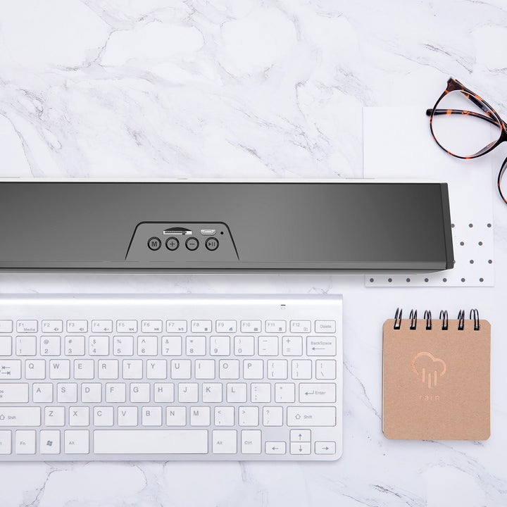 Desktop speakers with powerful sound and compact-optimized design Bowlift