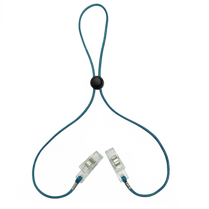 Adjustable Eyewear Retainer with Locking Clips Bowlift