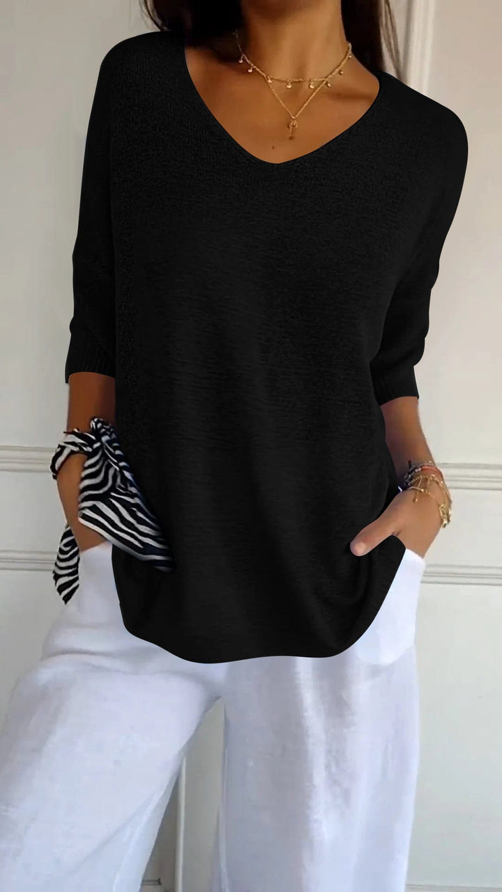 BowLift | Smoothly knitted Sanbergs with V-neck