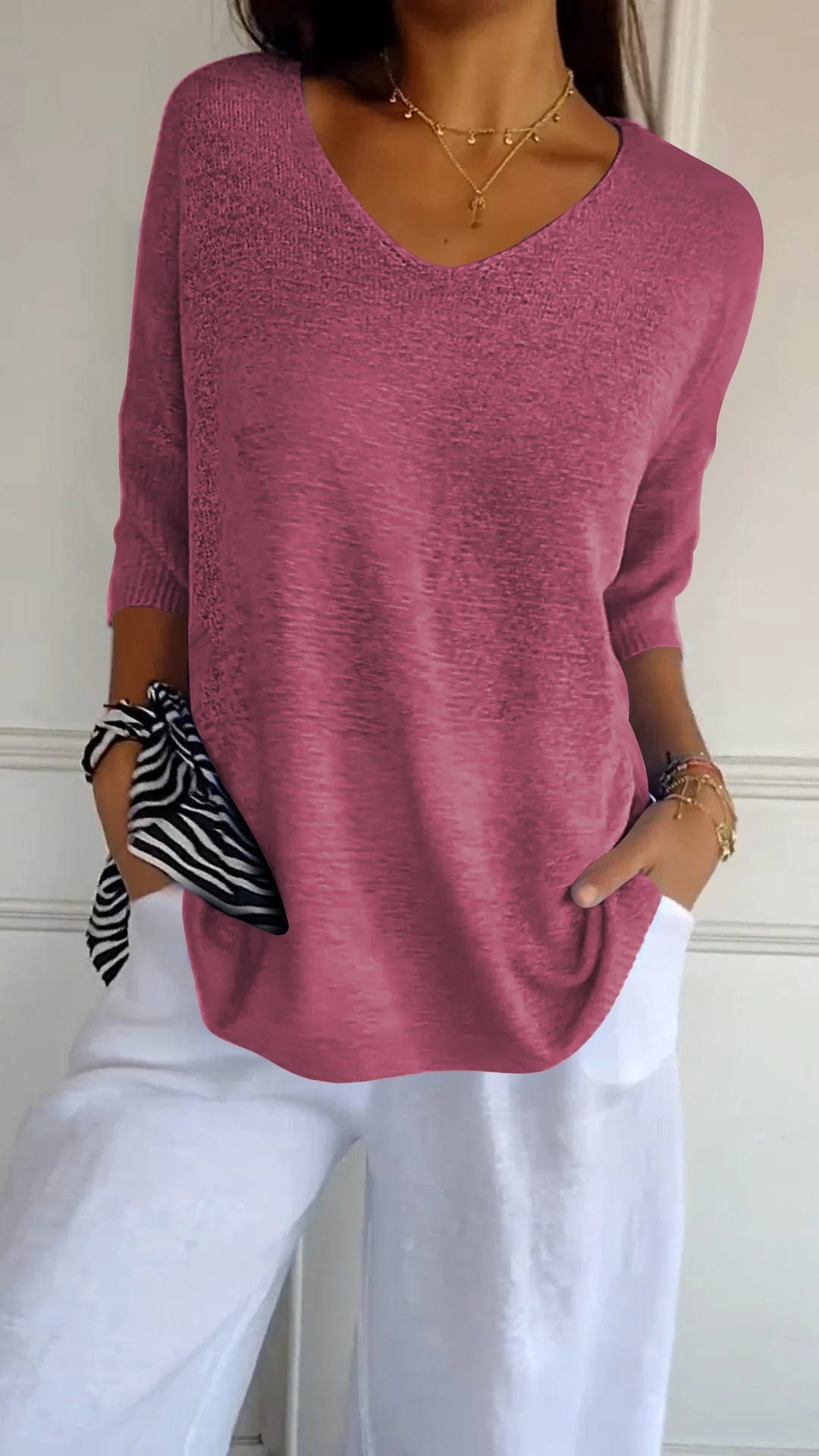 BowLift | Smoothly knitted Sanbergs with V-neck