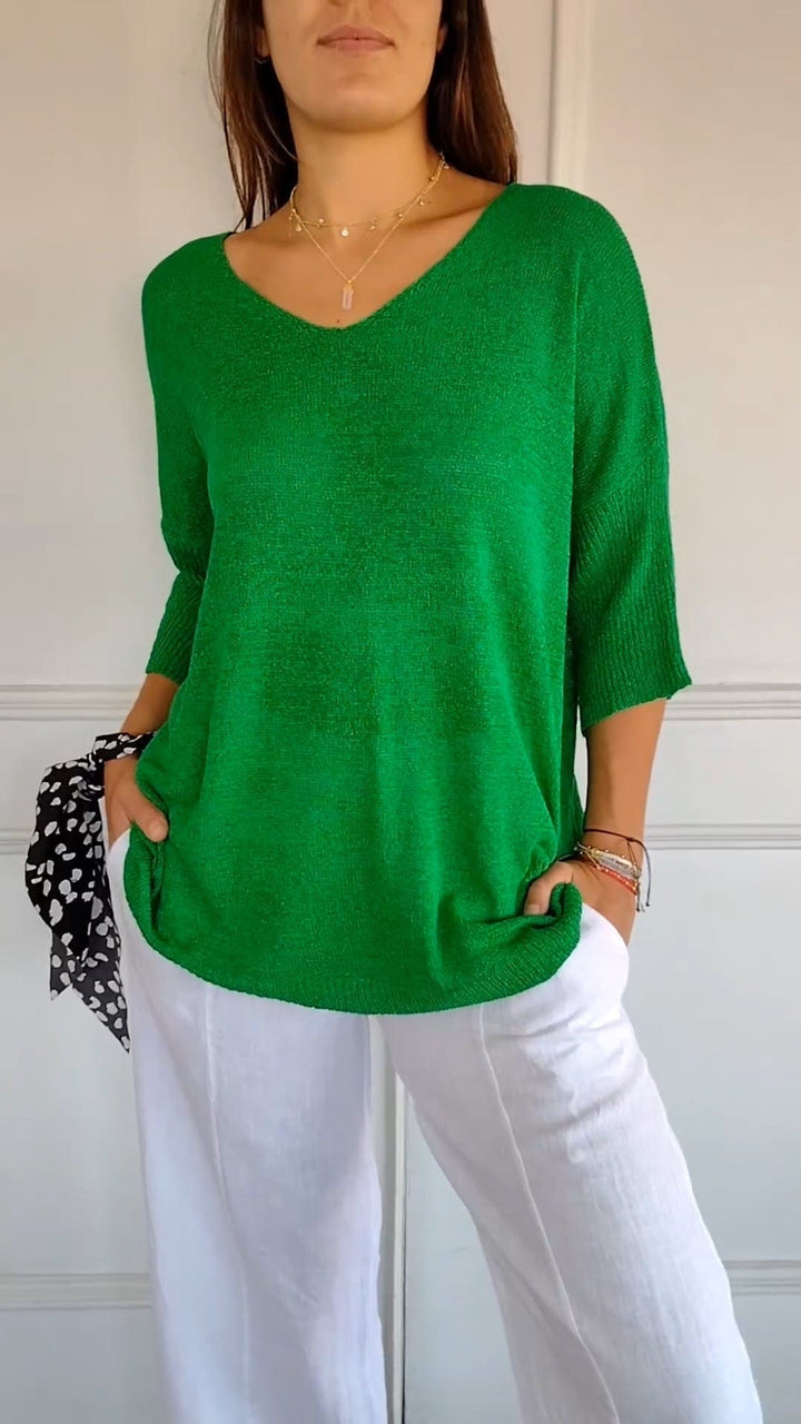 BowLift | Smoothly knitted Sanbergs with V-neck