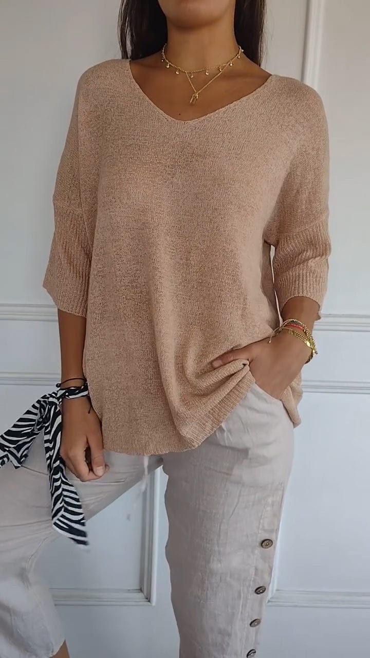 BowLift | Smoothly knitted Sanbergs with V-neck