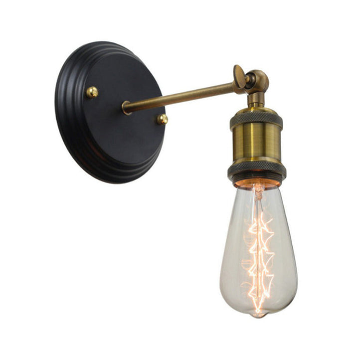 BowLift | Exposed Bulb Design Metal Wall Lamp Factory 1 Head Dining Room Wall Light with Swivel Joint