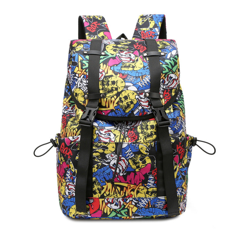 Outdoor Floral Print Backpack Bowlift