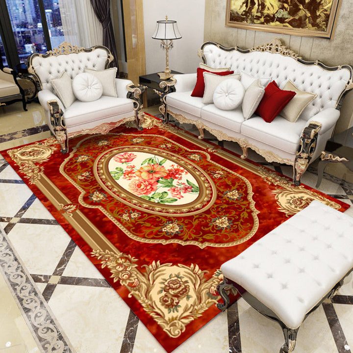 BowLift | Olden Floral Pattern Carpet Multicolored Polyester Indoor Rug Non-Slip Backing Pet Friendly Rug for Living Room