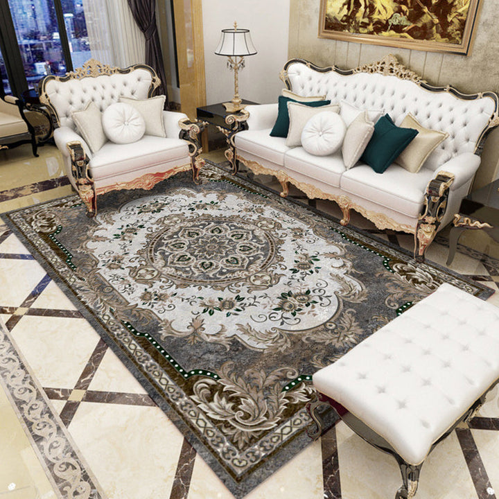 BowLift | Olden Floral Pattern Carpet Multicolored Polyester Indoor Rug Non-Slip Backing Pet Friendly Rug for Living Room
