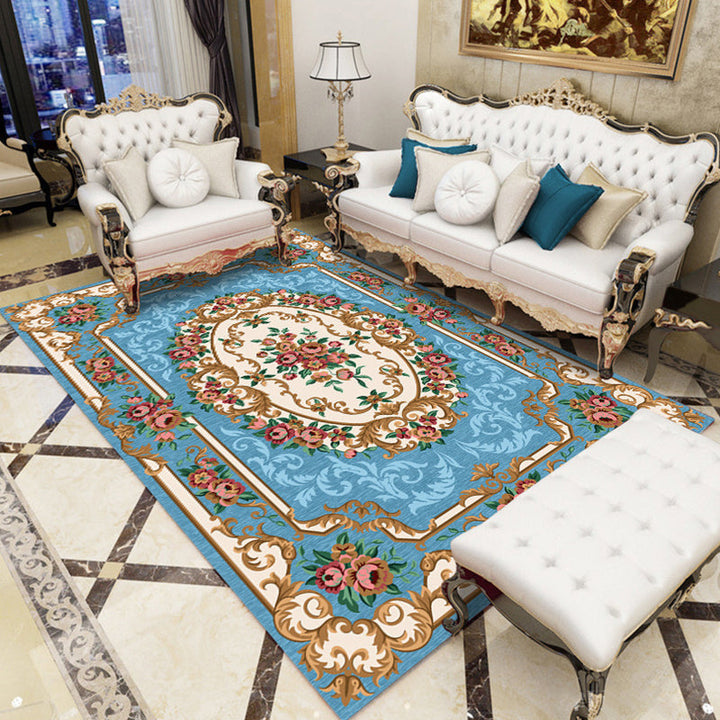 BowLift | Olden Floral Pattern Carpet Multicolored Polyester Indoor Rug Non-Slip Backing Pet Friendly Rug for Living Room
