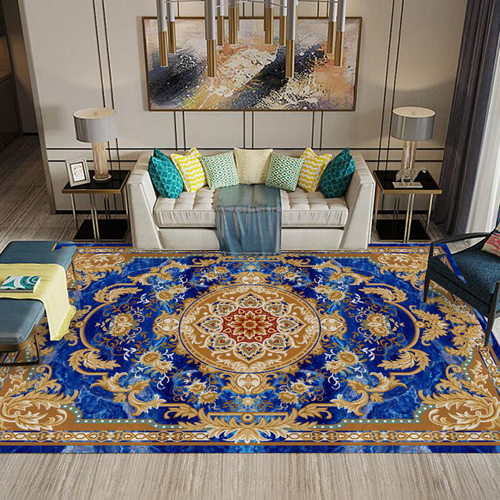 BowLift | Multi-Colored Flower Print Rug Synthetic Antique Indoor Rug Non-Slip Backing Easy Maintenance Area Rug for the Living Room