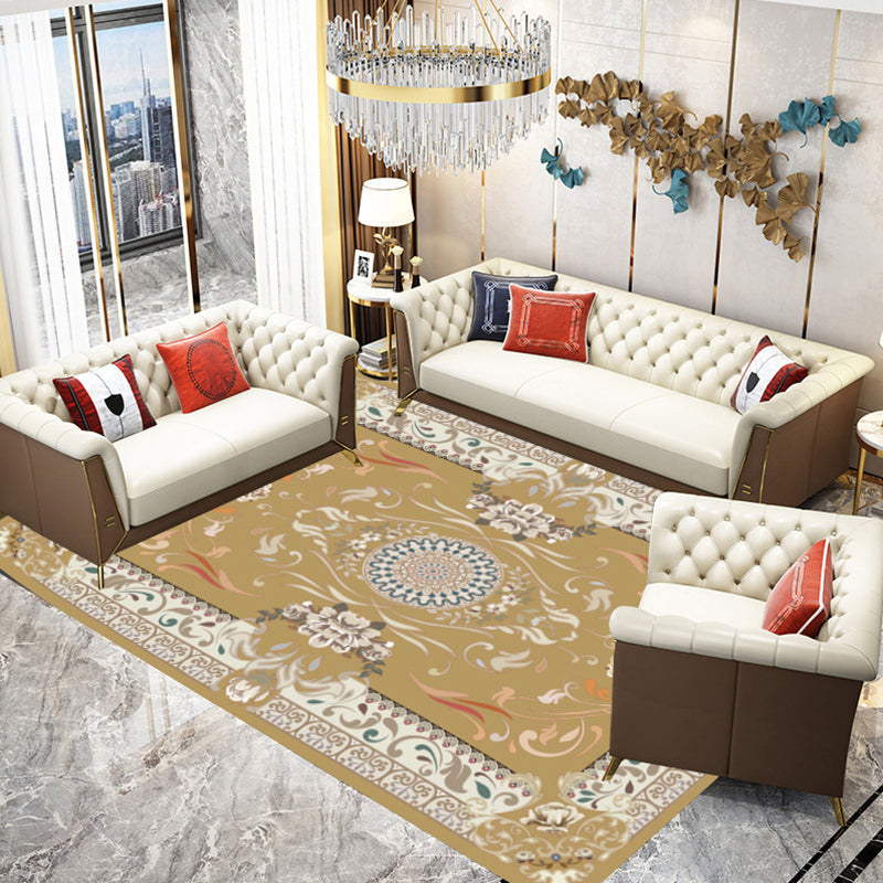 BowLift | Multicolored parlor rug Nostalgia floral pattern area rug non-slip backing washable rug