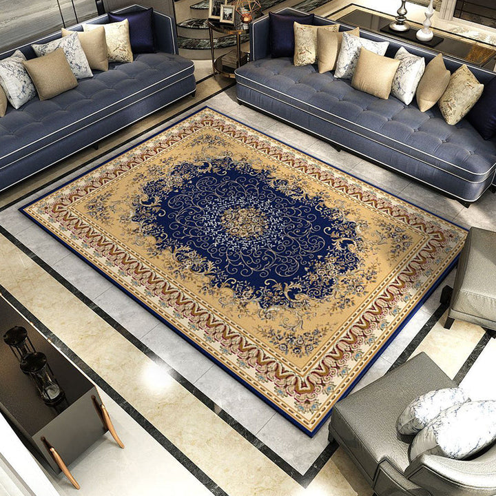 BowLift | Retro Living Room Rug Multicolored Flower Print Rug Polypropylene Non-Slip Backing Pet-Friendly Rug
