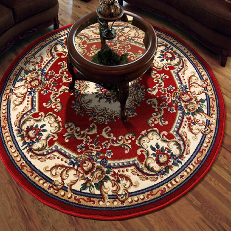 BowLift | Olden Flower Printed Rug Multicolored Synthetic Area Rug Pet Friendly Washable Indoor Rug for Bedroom