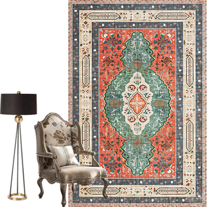 Moroccan Salon Rug Multicolor geometric pattern rug Polypropylene non-slip easy care rug | Bowlift