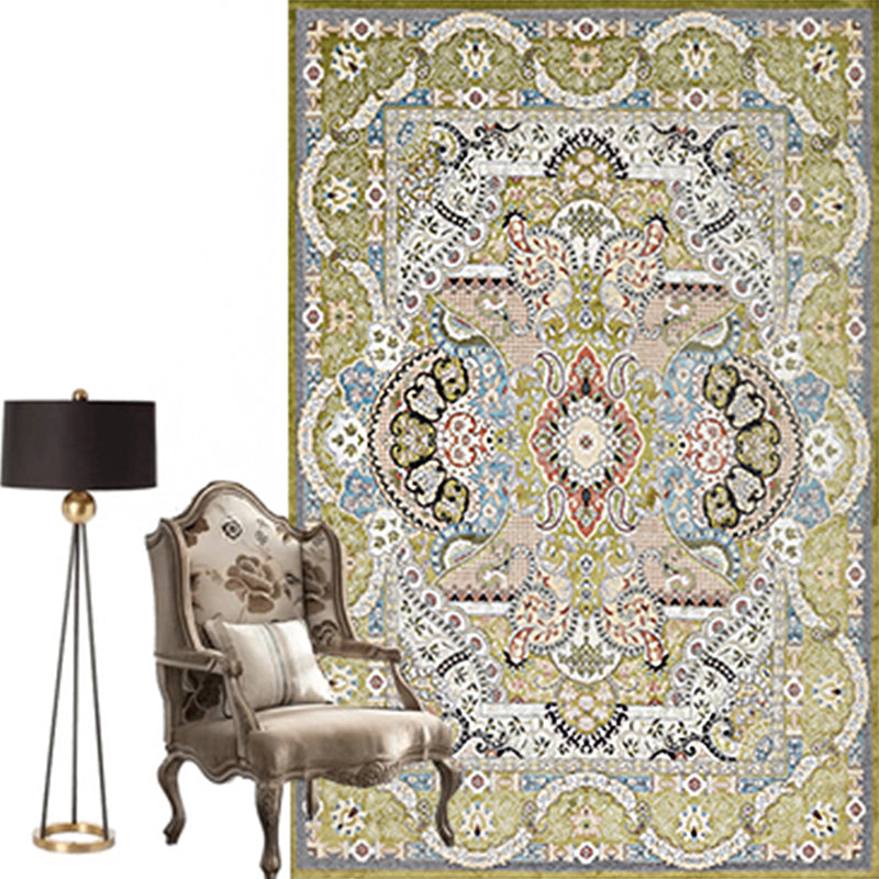 Moroccan Salon Rug Multicolor geometric pattern rug Polypropylene non-slip easy care rug | Bowlift