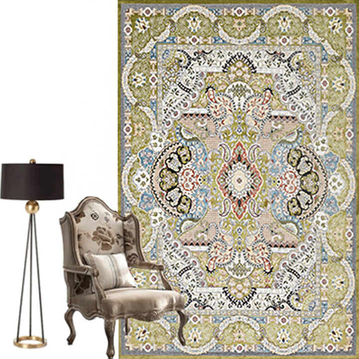 Moroccan Salon Rug Multicolor geometric pattern rug Polypropylene non-slip easy care rug | Bowlift