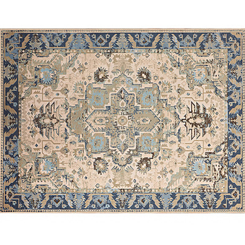 Lässiger Shabby Chic Teppich Bunt Geometrisches Muster Teppich Rutschfeste Rückseite Fleckenresistenter Teppich für den Raum | Bowlift