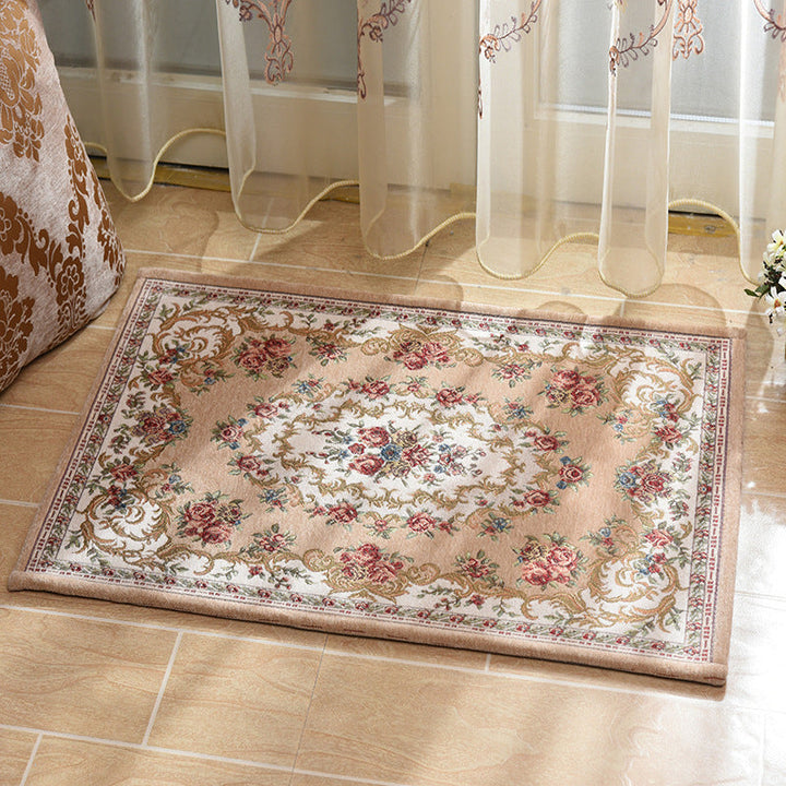 BowLift | Multicolored bedroom rug Shabby Chic floral pattern area rug acrylic non-slip backing stain-resistant rug