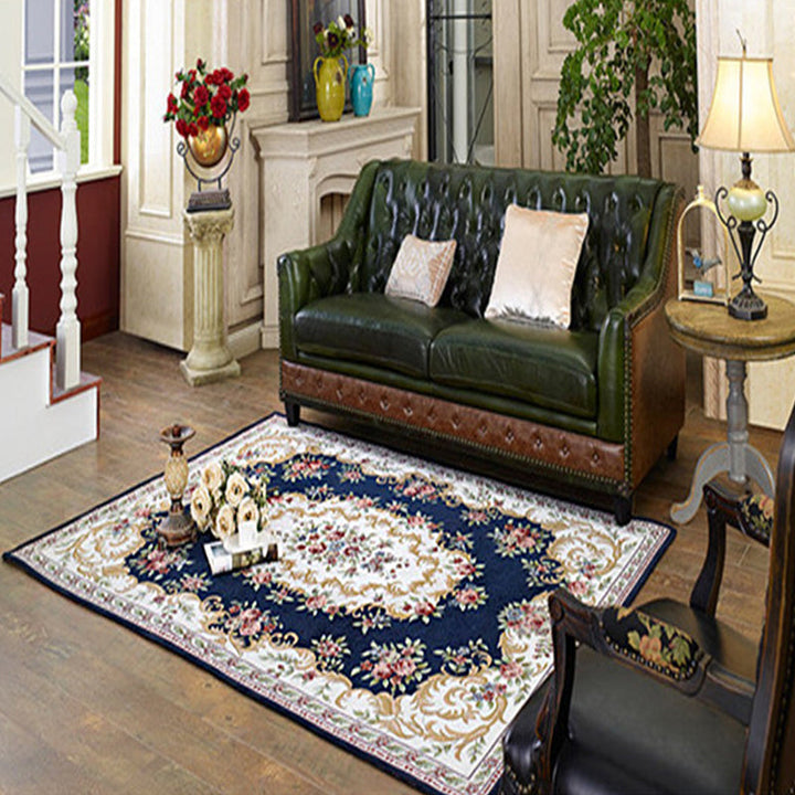 BowLift | Multicolored bedroom rug Shabby Chic floral pattern area rug acrylic non-slip backing stain-resistant rug