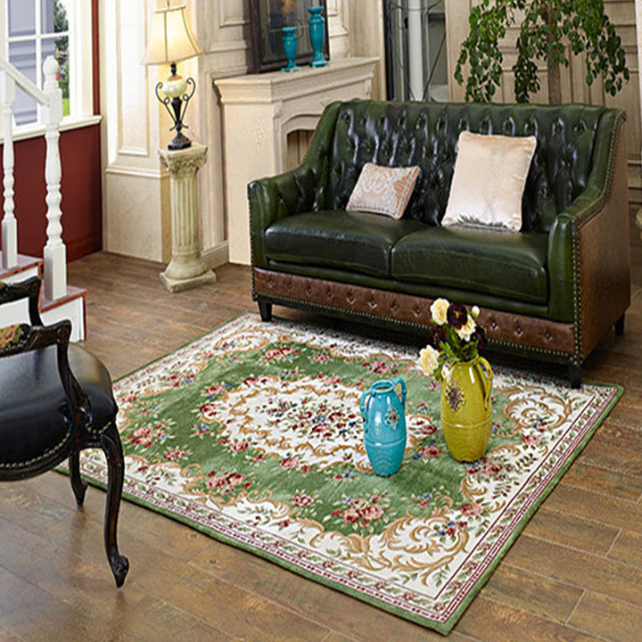 BowLift | Multicolored bedroom rug Shabby Chic floral pattern area rug acrylic non-slip backing stain-resistant rug