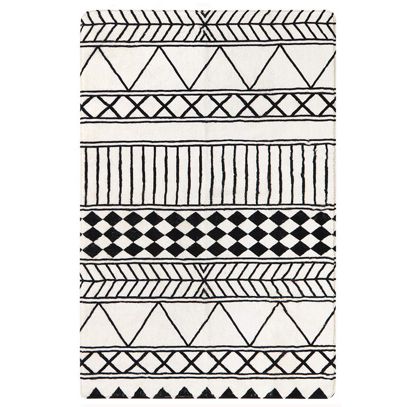 Modern Geometric Pattern Area Rug Bowlift