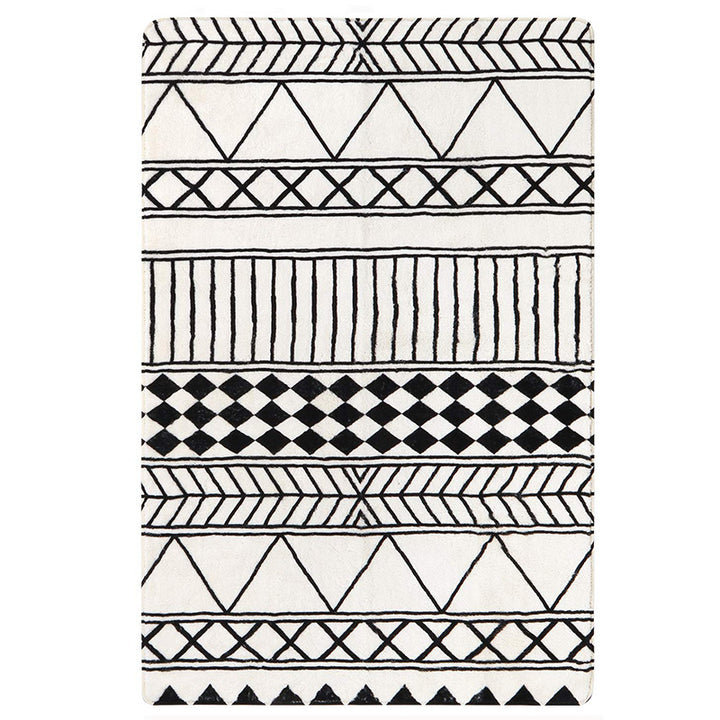 Modern Geometric Pattern Area Rug Bowlift