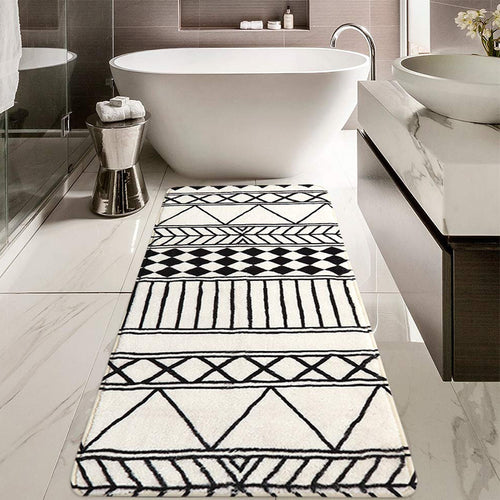 Modern Geometric Pattern Area Rug Bowlift