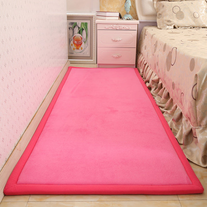 Modern solid color rug Multicolored cotton blend rug Easy care Pet friendly area rug for the living room | Bowlift
