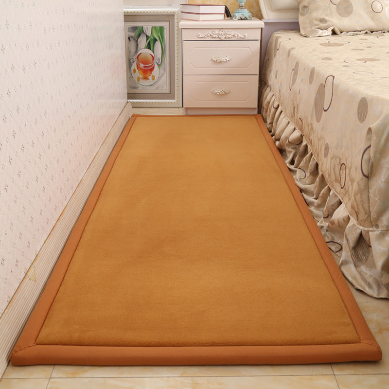 Modern solid color rug Multicolored cotton blend rug Easy care Pet friendly area rug for the living room | Bowlift