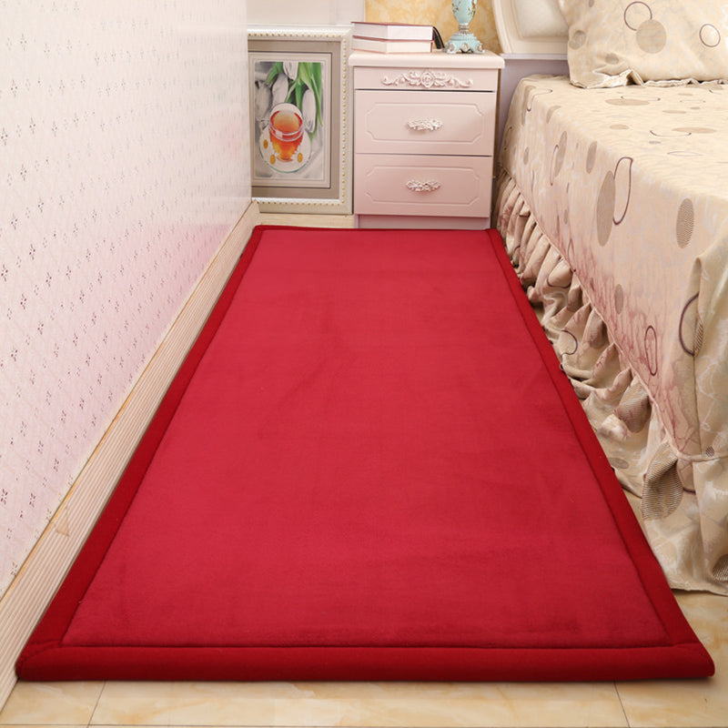 Modern solid color rug Multicolored cotton blend rug Easy care Pet friendly area rug for the living room | Bowlift