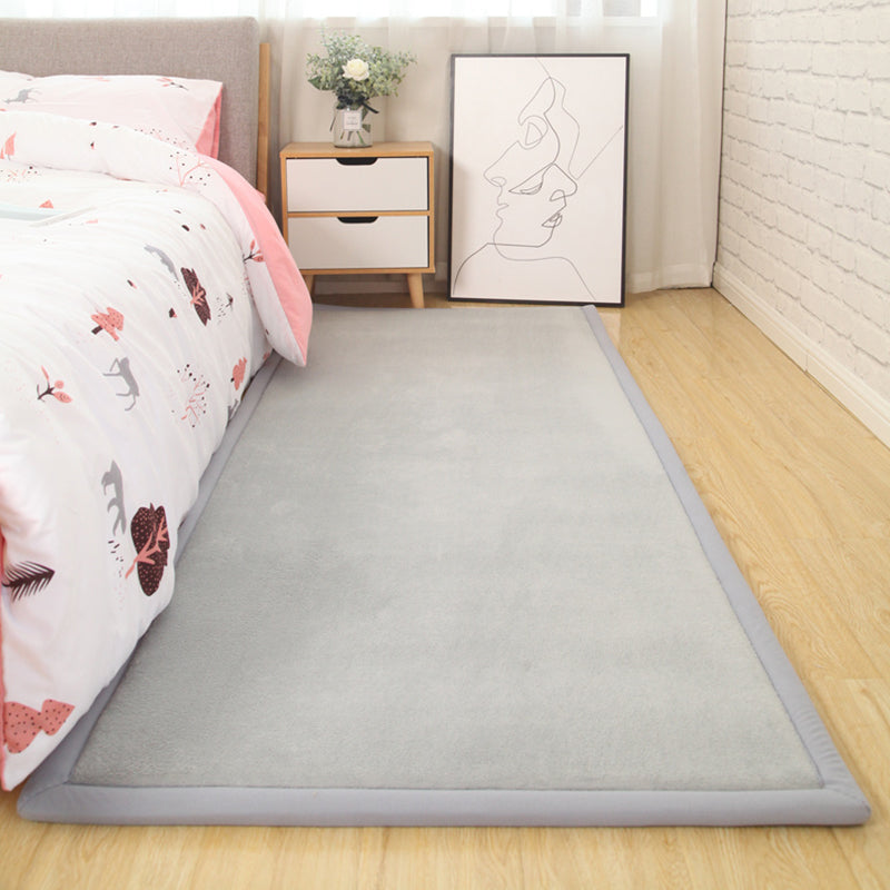 Modern solid color rug Multicolored cotton blend rug Easy care Pet friendly area rug for the living room | Bowlift