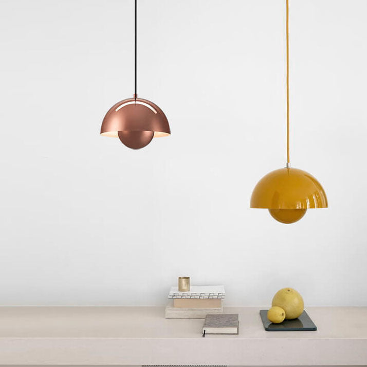 Scandinavian Pendant Light - Elegant 1-Light Semi-Round Lighting for Living Room and Bedroom | Bowlift