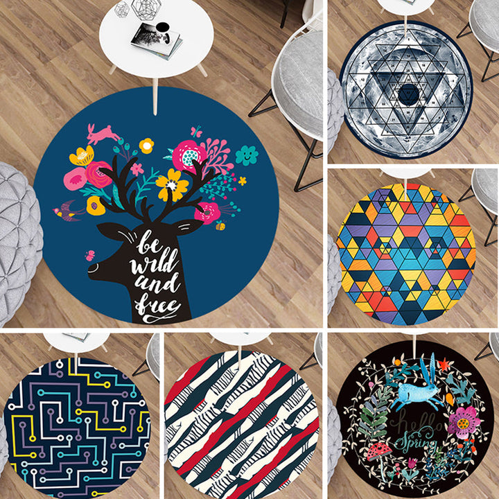 Modern living room rug Multicolored rug with animal print Polyester Non-slip backing Easy-care rug | Bowlift