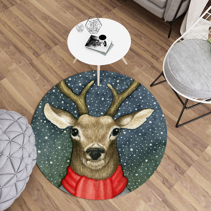 Modern living room rug Multicolored rug with animal print Polyester Non-slip backing Easy-care rug | Bowlift