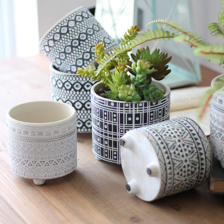 Decorative flower pot with elegant pattern Bowlift
