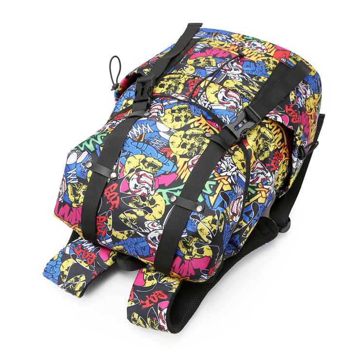 Outdoor Floral Print Backpack Bowlift