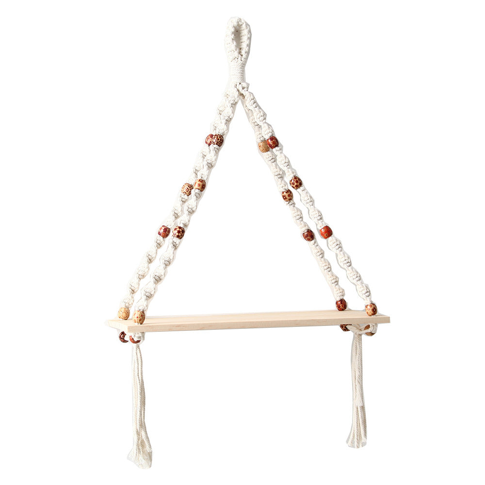 Macrame Hanging Wood Shelf Bowlift