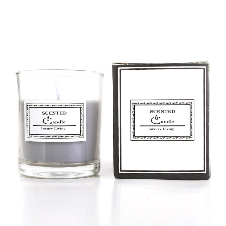 Aromatic Lavender-Scented Glass Candle in Gift Box