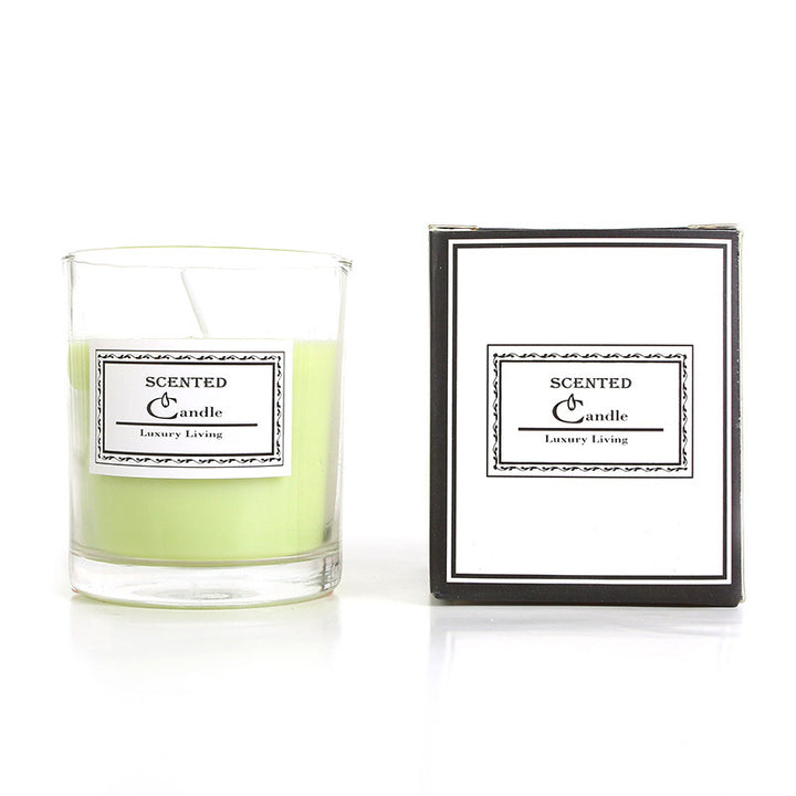 Aromatic Lavender-Scented Glass Candle in Gift Box