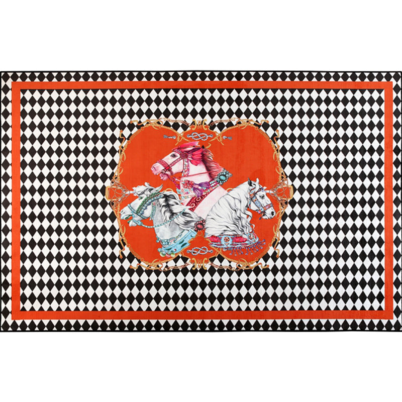 BowLift | Modern bedroom carpet Multicolor animal print indoor carpet Polyester non-slip backing pet-friendly rug