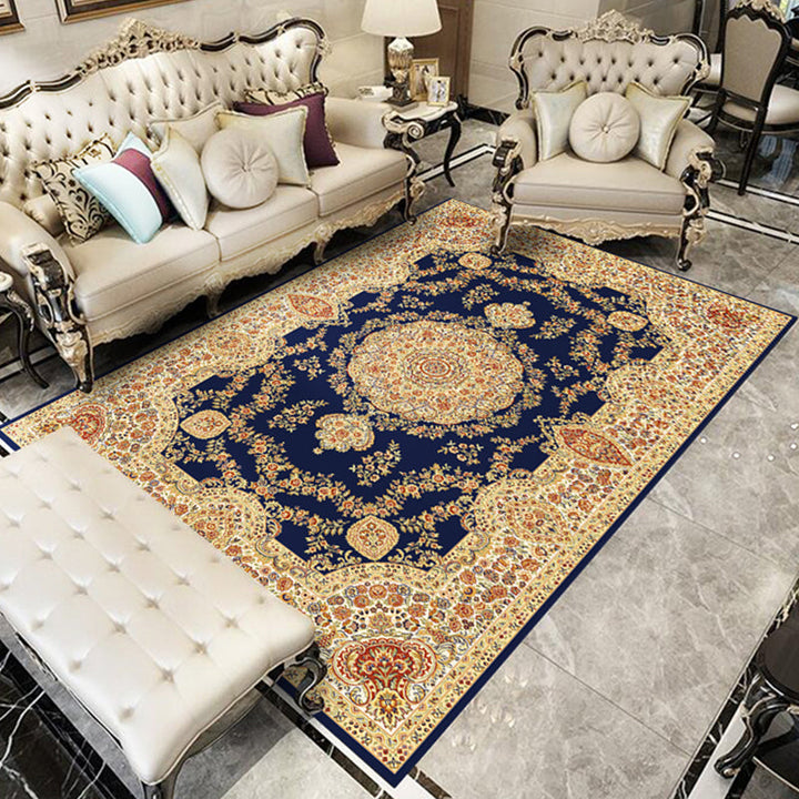 BowLift | Nostalgia Floral Printed Rug Multicolor Synthetic Indoor Rug Non-Slip Backing Washable Rug for the Living Room