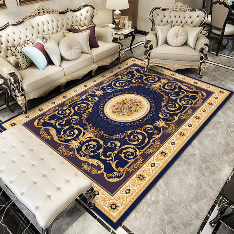 BowLift | Nostalgia Floral Printed Rug Multicolor Synthetic Indoor Rug Non-Slip Backing Washable Rug for the Living Room