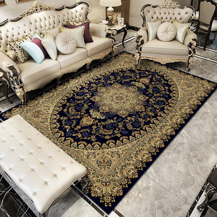 BowLift | Nostalgia Floral Printed Rug Multicolor Synthetic Indoor Rug Non-Slip Backing Washable Rug for the Living Room
