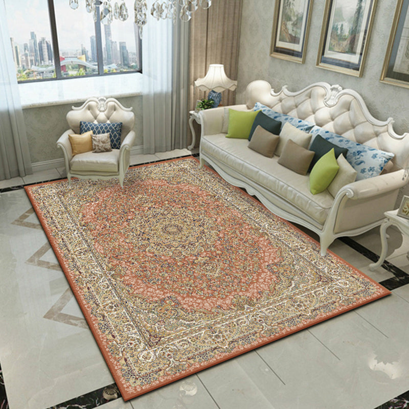 BowLift | Nostalgia Floral Printed Rug Multicolor Synthetic Indoor Rug Non-Slip Backing Washable Rug for the Living Room