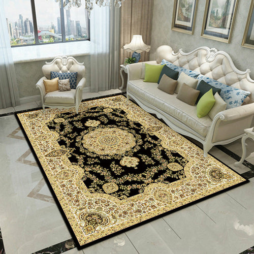 BowLift | Nostalgia Floral Printed Rug Multicolor Synthetic Indoor Rug Non-Slip Backing Washable Rug for the Living Room