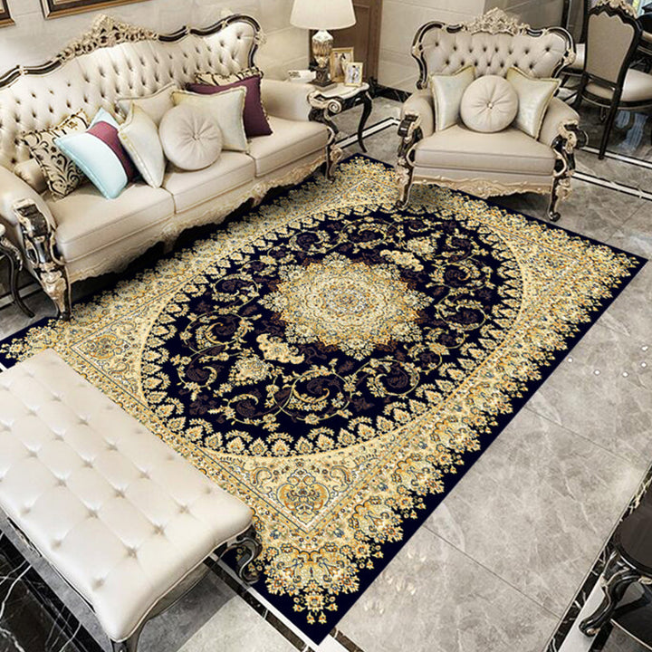 BowLift | Nostalgia Floral Printed Rug Multicolor Synthetic Indoor Rug Non-Slip Backing Washable Rug for the Living Room